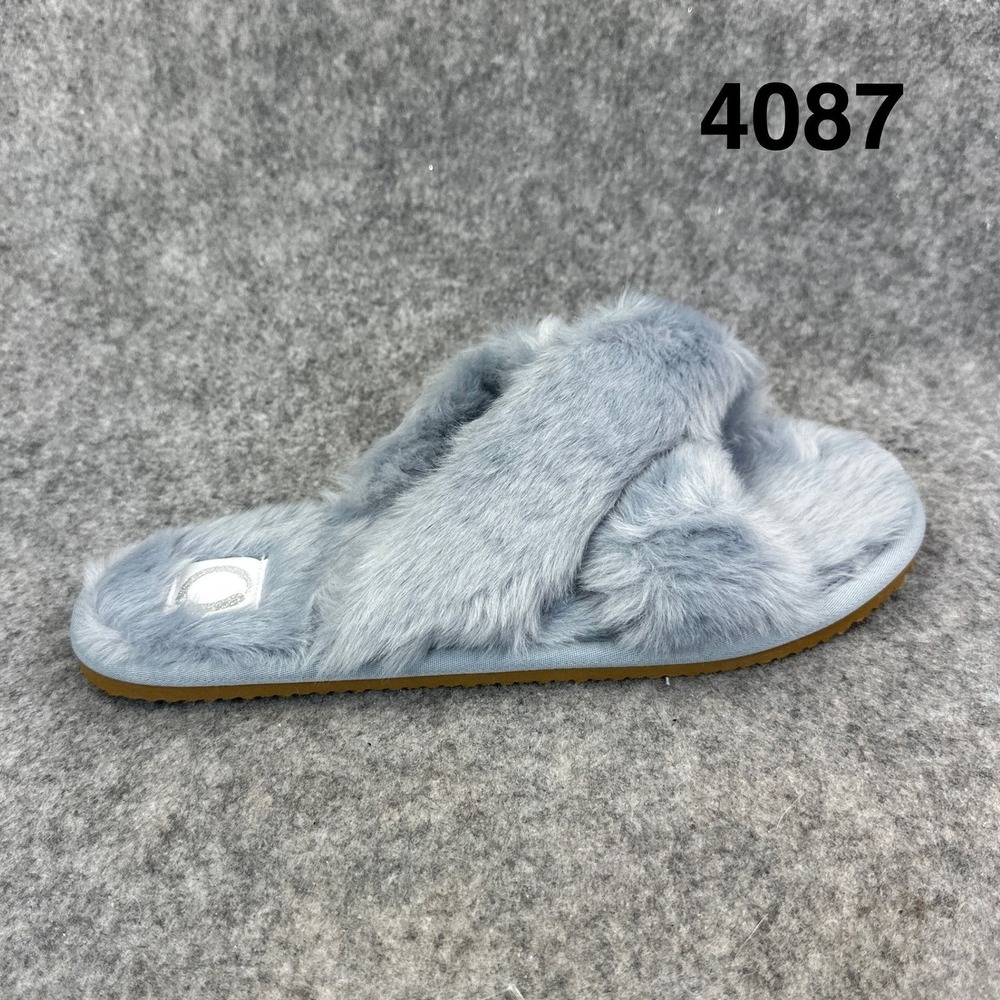 Journee Collection Womens Winkk Comfort Insole Slip On Slippers Blue Size 9